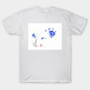 "Soft Flowers" Sumie watercolor painting T-Shirt